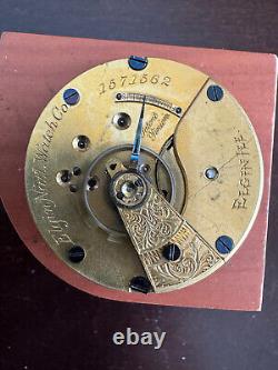 Vintage 18 Size Elgin Pocket Watch Movement Gr. 10 Keeping Time