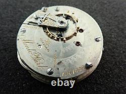 Vintage 18 Size Hampden Menlo Park H. C. Pocket Watch Movement Not Running