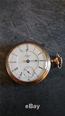 Vintage 18 Size Waltham Crescent Street Pocketwatch Movement From 1889