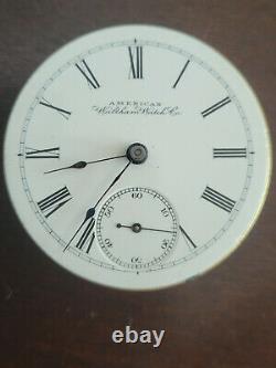 Vintage 18 Size Waltham Model 1883 Grade 1 Pocket Watch Movement Keeping Time