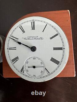 Vintage 18 Size Waltham Pocket Watch Movement Gr. P. S. Bartlett M# 1883 Frosted