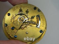 Vintage 1890 Elgin B. W. Raymond 15j 18s Pocket Watch Movement Nice Dial Repair