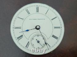 Vintage 18s Columbus Watch Co. Model 2 Hunting Gilt Pocket Watch Movement