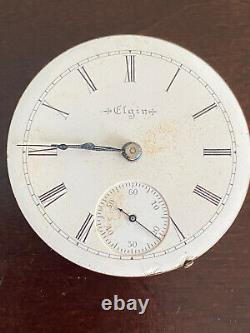 Vintage 18s Elgin Pocket Watch Movement, Gr. 141, Running Good, Year 1898