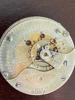 Vintage 18s Illinios Pocket Watch Movement, Gr. 64-stewart Special, Not Running