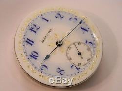 Vintage 1906 Rockford 16s Fancy Multi-colored Fine Dial Pocket Watch Movement