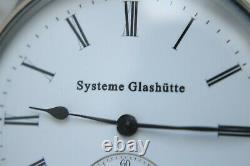 Vintage 1910` Systeme Glashutte Pocket Swiss movement, Enameled dial in New Case