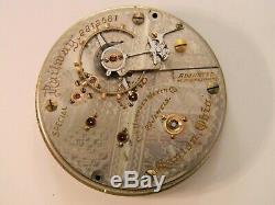 Vintage 1911 Hampden Railway Special 23j 5ap 18s Pocket Watch Movement Repair
