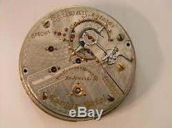 Vintage 1911 Hampden Railway Special 23j 5ap 18s Pocket Watch Movement Repair