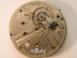Vintage 1911 Hampden Railway Special 23j 5ap 18s Pocket Watch Movement Repair
