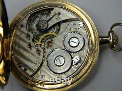 Vintage 1916 Ww1 Hamilton 914 17j 12s Pocket Watch Permanent Case Runs -repair