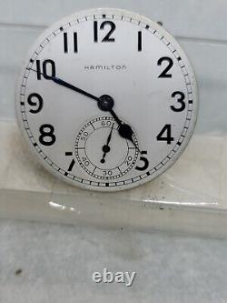 Vintage 1948 Hamilton 992 B Open Face Pocket Watch Movement -16 S! 21 J! RUN
