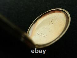 Vintage 26.75mm Swiss O. F. Pocket Watch With Solid Gold Case Not Running