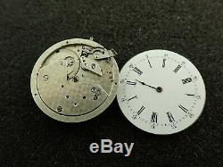 Vintage 29.3mm Vacheron Pocket Watch Movement Wolfs Tooth Winding