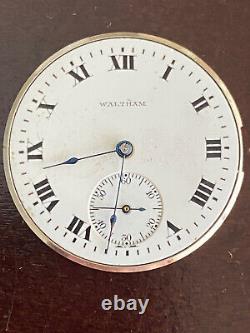Vintage 3/0s Waltham Pocket Watch Movement, Gr. 361, Running Good, Year 1915