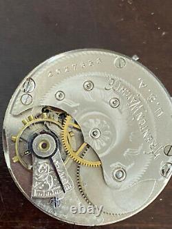 Vintage 34.6mm Trenton Watch Co. Pocket Watch Movement, Keeping Time