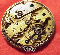 Vintage 35MM EARLY KEYWIND KEYSET PUSH PLUNGE REPEATER POCKET WATCH MOVEMENT