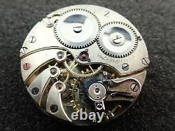 Vintage 37mm Early Longines Swiss Open Face Pocket Watch Movement Running