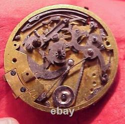 Vintage 37mm Verge Fusee Repeater Gregson A Paris Pocket Watch Movement France