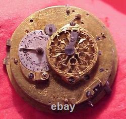 Vintage 37mm Verge Fusee Repeater Gregson A Paris Pocket Watch Movement France