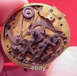 Vintage 37mm Verge Fusee Repeater Gregson A Paris Pocket Watch Movement France