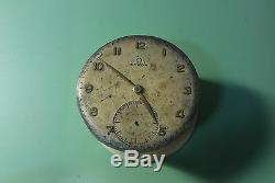 Vintage 38mm Omega Open Face Pocket Watch Movement Grade 37.5t1 17p From 1946
