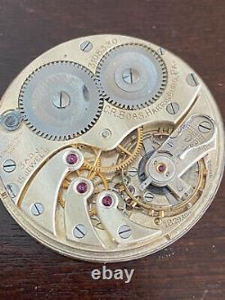 Vintage 39.08mm Longines Pocket Watch Movement, Gr. 18.79abc, Running Good