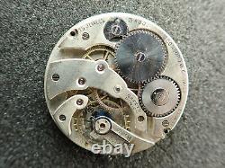 Vintage 39.6mm Concord Watch Co. Open Face Pocket Watch Movement Running
