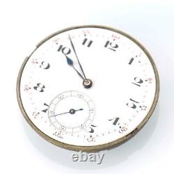 Vintage 39.7mm Concord Watch Co Pocket Watch Movement 21 Jewel High Grade Finish