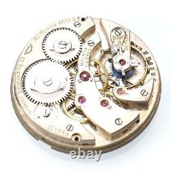 Vintage 39.7mm Concord Watch Co Pocket Watch Movement 21 Jewel High Grade Finish