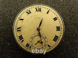 Vintage 39mm Cal. 18.79 Longines Openface Pocket Watch Movement Running