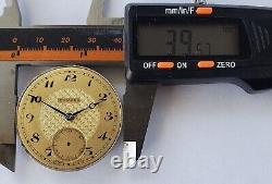 Vintage 39mm ROLEX UNICORN 17J Pocket Watch Swiss MOVEMENT Manual Wind 4 REPAIR