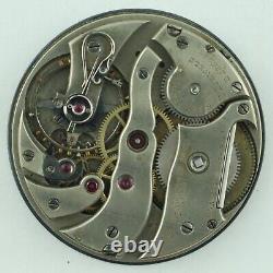 Vintage 40mm Dickinson Agassiz 17Jewel PocketWatch Movement High Grade for Parts