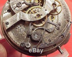Vintage 41mm WALTHAM WATCH CO CHRONOGRAPH M0VEMENT HUNTING Pocket Watch