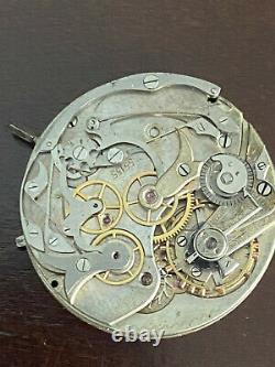 Vintage 42.7mm High Quality Swiss Chronograph Pocket Watch Movement, Running