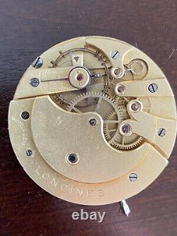 Vintage 42.8mm Longines Pocket Watch Movement, Running