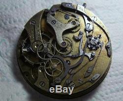 Vintage 43.4mm Pocket Watch Chronograph Movement Ticking! For SPARES / REPAIR