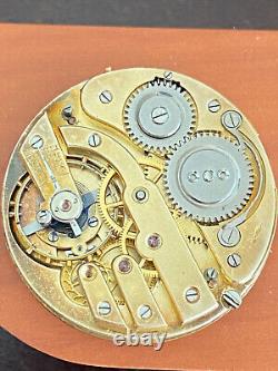 Vintage 43mm English Langdon Davies Pocket Watch Movement, Running Good, Swiss