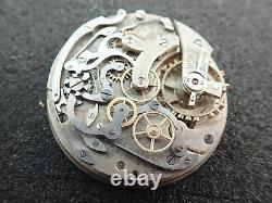 Vintage 43mm Rose Watch Co. Heuer Chronograph Pocket Watch Movement For Parts