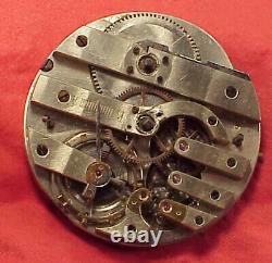 Vintage 45mm Rare Cross Pallet Fork Pocket Watch Movement Ky Ks Broken Staff