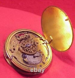 Vintage 48MM BREGUET A PARIS 1/4 REPEATER VERGE FUSEE POCKET WATCH MOVEMENT