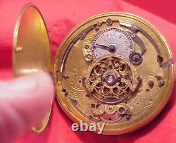 Vintage 48MM BREGUET A PARIS 1/4 REPEATER VERGE FUSEE POCKET WATCH MOVEMENT