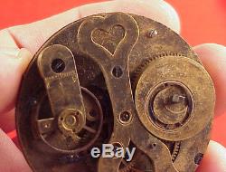 Vintage 48mm Unusual Form Crab Claw Chinese Duplex Pocket Watch Movement