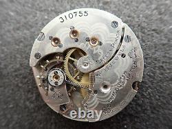 Vintage 6 Size Columbus Watch Co. H. C. Pocket Watch Movement Keeping Time