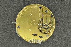 Vintage 8 Size Wm Ellery Waltham O. F. Pocket Watch Movement Running