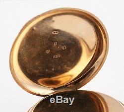 Vintage 9ct gold cased pocket watch with 15 jewel movement, Chester 1927