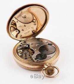 Vintage 9ct gold cased pocket watch with 15 jewel movement, Chester 1927
