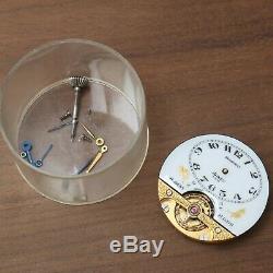 Vintage ARNEX Hebdomas 8 Day Pocket Watch Movement Dial Hands Runs Parts Repairs