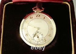 Vintage Bulova'Tuxedo' Pocket Watch c1937, Serviced Movement, Original Boxes