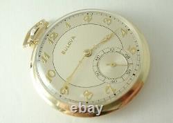 Vintage Bulova'Tuxedo' Pocket Watch c1937, Serviced Movement, Original Boxes